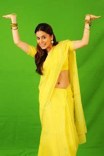 Actress Light Box Shraddha Arya Hot Navel Show In Yellow Saree