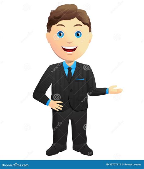 Smiling Businessman Hand Gesture Royalty Free Stock Images Image