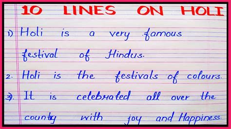 10 Lines Essay On Holi In English Easy Lines On Holi Holi Par 10