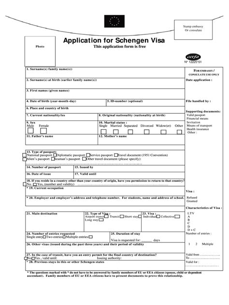 Fill Schengen Visa Application Form Online 2024