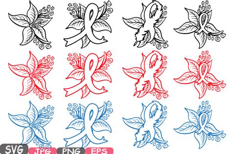 Download Breast Cancer Flower SVG Cricut Silhouette swirl Props ...