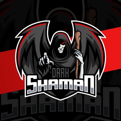 Premium Vector Dark Shaman Mascot Esport Logo Design