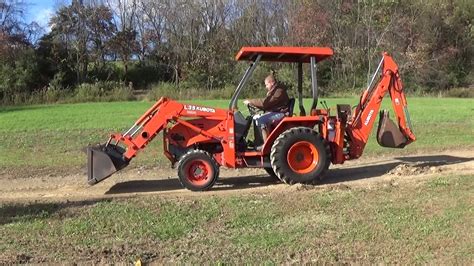2002 Kubota L35 4x4 Tractor With Loader Backhoe And Canopy Youtube