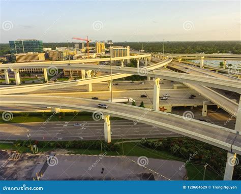 Top View Massive Highway Intersection Stack Interchange Editorial