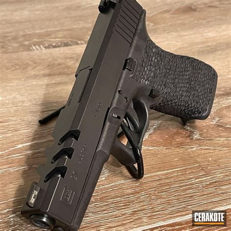 Glock 21 Cerakoted Using Armor Black Cerakote