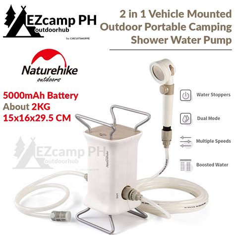 Naturehike 2 In 1 Vehicle Mounted Outdoor Camping Portable Water Shower