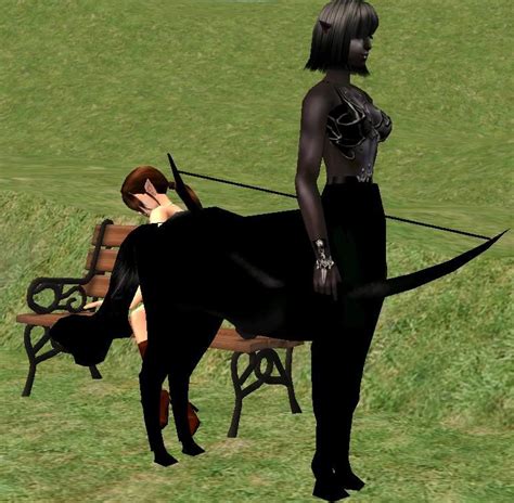 Fortára Black Centaur Female Sunken Woglinde Centaur Sims 2