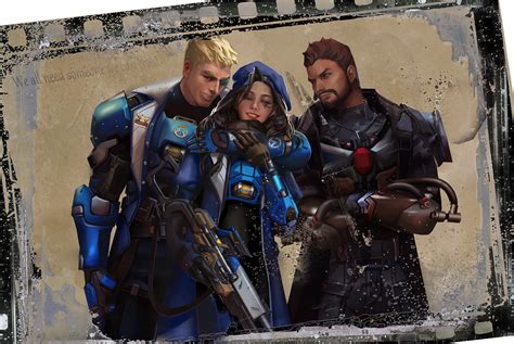 Soldier 76 Reaper And Ana Overwatch And 1 More Drawn By Vikiye