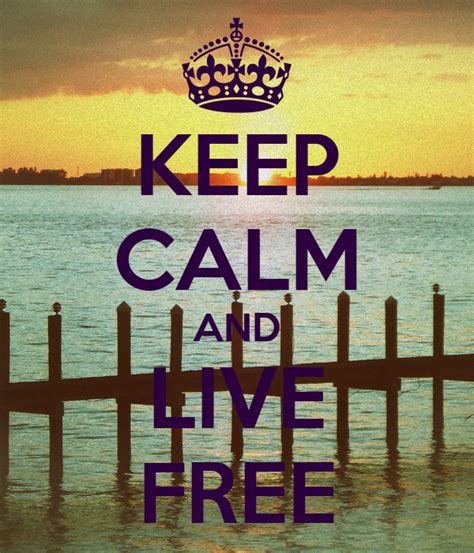 Keep Calm And Live Free Poster Pranshu Keep Calm O Matic