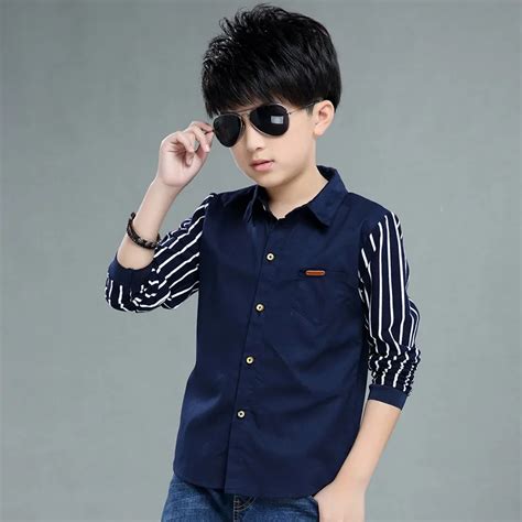 New Spring Autumn Teenager Kids Boy Shirts Children Clothing Brand Pink