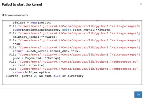 Julia Kernel Error In IJulia Notebook Failed To Start The Kernel In Jupyter Stack Overflow