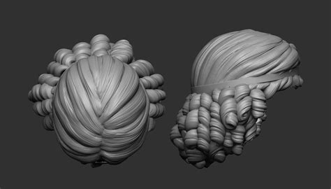 The 3d hair model consists of strands, each one of which is represented by a number of line segments. Hair stylized 3 3D Model 3D printable OBJ STL | CGTrader.com