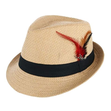 Mens Vented Fedora Trilby Hat With Feather By Westend Fedoras At