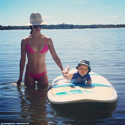 Lauren Brant Unveils Her Post Baby Body In A Bikini Daily Mail Online