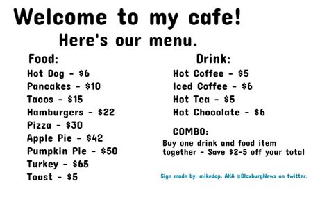 Bloxburg cafe menu codes 2018 bloxburg cafe menu codes 2018. Everything Bloxburg on Twitter: "Here are a few decals for ...