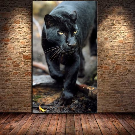 Black Panther Poster Wall Art Canvas Abstract Animal Oil Painting