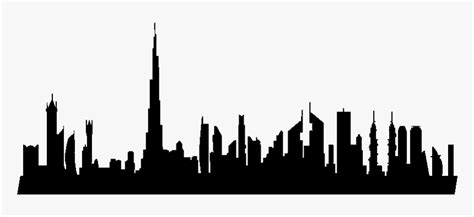 Dubai Skyline Silhouette Dubai Skyline Silhouette Png Transparent