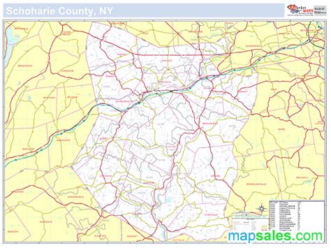 Schoharie Ny County Wall Map By Marketmaps Mapsales