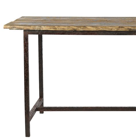 Wooden Table With Metal Legs By Bell And Blue
