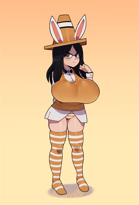 Rule 34 1girls Big Breasts Breasts Bunny Ears Clothed Commission Cone Cone Hat Drawn Large