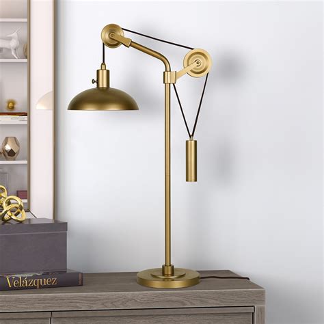 Modern Industrial Bedside Table Lamp In Contemporary Brass With Metal