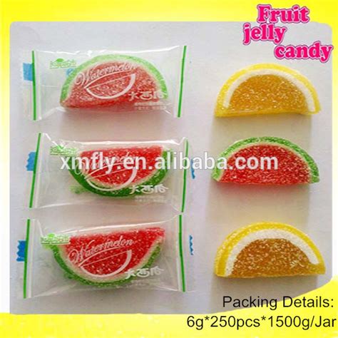 Soft Jelly Fruit Slicesorange Slices Candy With Sugar Coated Flavour