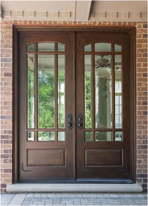 Modern Double Front Door Design With Glass With Images Double Doors
