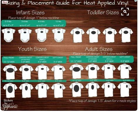 T Shirt Sizes Cricut Tutorials Cricut Cricut Vinyl