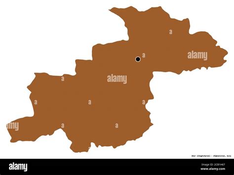 Shape Of Ghor Province Of Afghanistan With Its Capital Isolated On