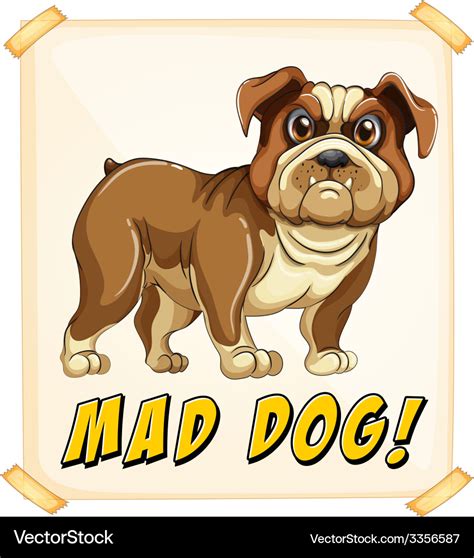 Mad Dog Royalty Free Vector Image Vectorstock