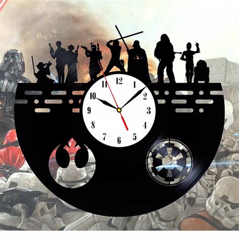 Star Wars Vinyl Record Wall Clock Home Decor Design Art