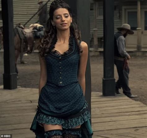 Angela Sarafyan Stuns In Revealing Grecian Style Gown At Hollywood Premiere For Westworld Season