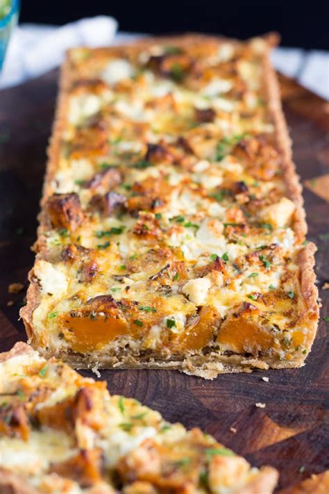 A Savoury Sweet Potato Feta And Caramelised Onion Tart