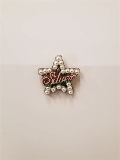 Dice Customs Aka Silver Star Pin Lite Pink Kelly Green Background