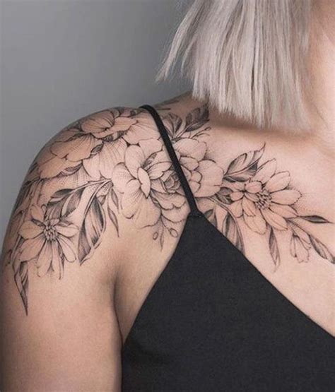 Rose Shoulder Flower Tattoo