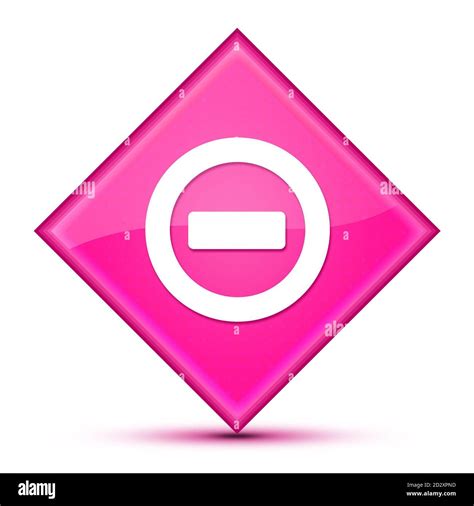 Icono De Error Aislado En El Lujoso Botón De Diamante Rosa Ondulado