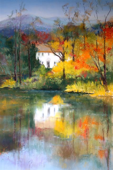 Autumn Reflection With Images Pastel Landscape Oil