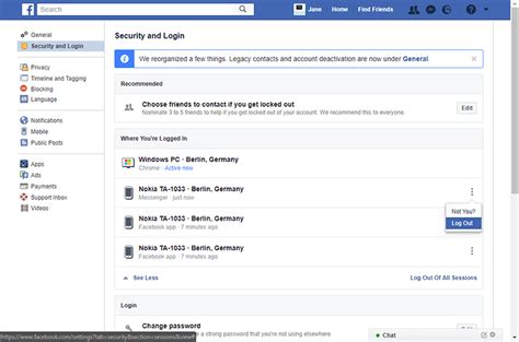'reauthenticate' which forces the user to enter his/her password again. How to log out of Facebook Messenger | AndroidPIT