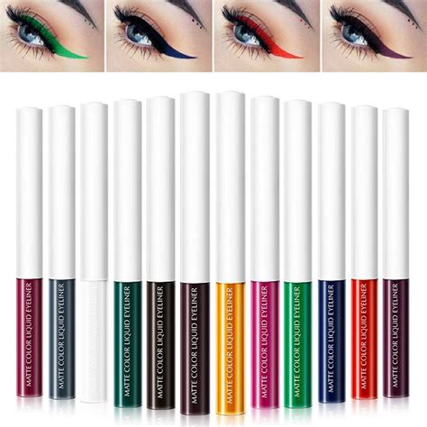 Matte Liquid Eyeliner Set Hisight 12 Colors Waterproof High Pigmented