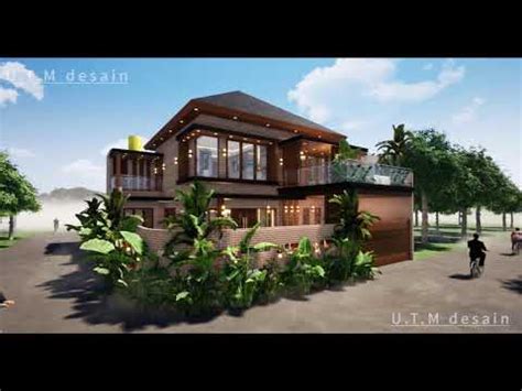 Model rancangan perumahan rumah sangat sederhana rss, rumah joglo modern tampak depan, foto asli rumah minimalis modern 1 lantai, rumah limas beserta denahnya, denah dan desain rumah. Desain Rumah Minimalis Modern Tropis Industrial 2 Lantai ...