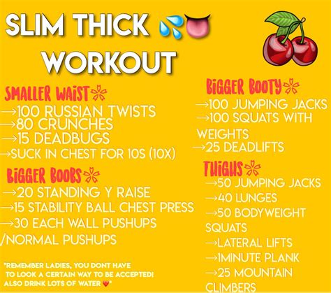Slim Thick Workout ️ Slim Thick Workout Thick Body