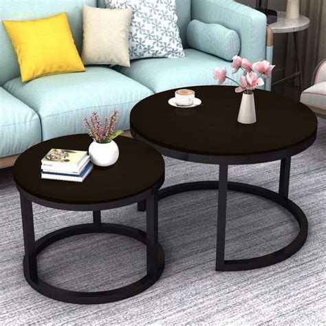 Buy Jerry And Maggie 2 Round Tea Table Coffee Table Desk Sets Jet