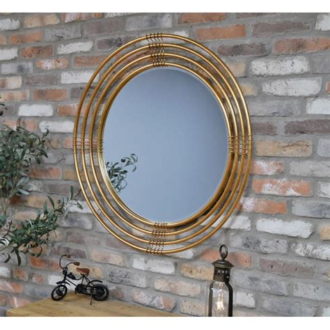 Gold Circular Decorative Mirror | Modern Mirror | Gold Mirror|