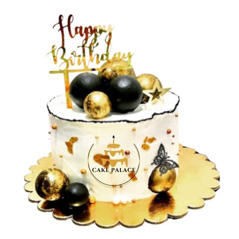 1the Best Golden And Black Theme Cake Cake Palace