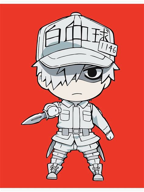 Cells At Work White Blood Cell Poster By Chibify Redbubble