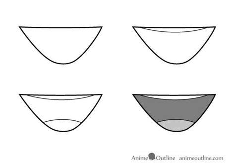 Drawing Anime Mouth Step By Step Manga Mouth Anime