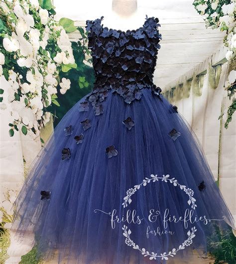 7 Luxury Navy Blue Flower Girls Dresses [a ] 170