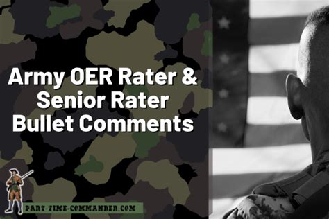 Sample Rater Senior Rater Army Oer Bullet Comments Military