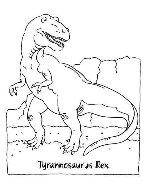 Kleurplaat dieren dinosaurus kleurplaat dinosaurus. Coloriage T-Rex dinosaure à imprimer