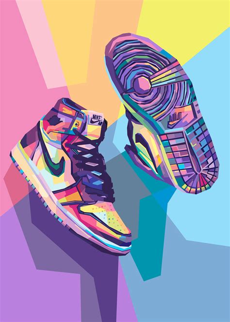 Nike Air Jordan Art Sneakers Wallpaper Nike Art Sneakers Illustration